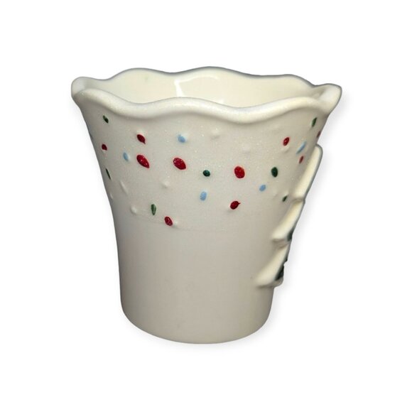 The White Barn Candle Company Sugar Cookie Christmas Tree Ceramic Votive Holder - Picture 4 of 9